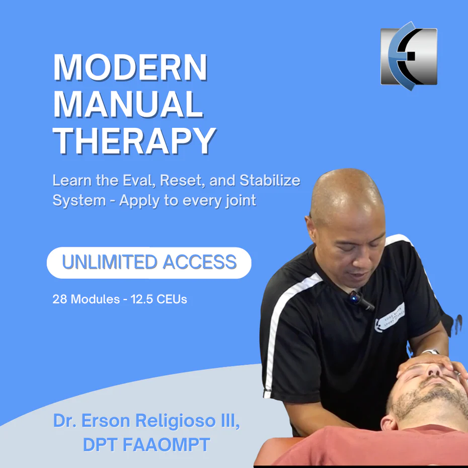 promotion for PT continuing education site Modern Manual Therapy